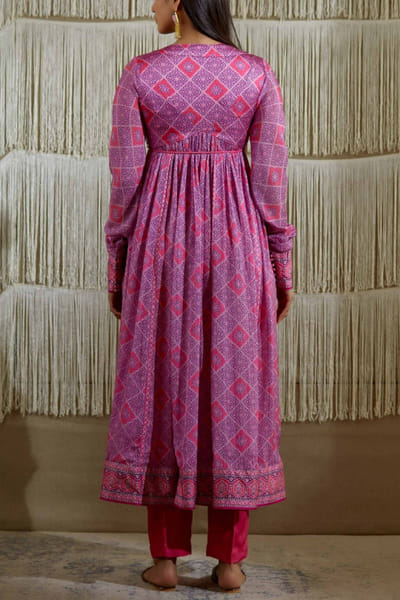 Shyam Narayan Prasad Pink printed angrakha set SNPSNP1922
