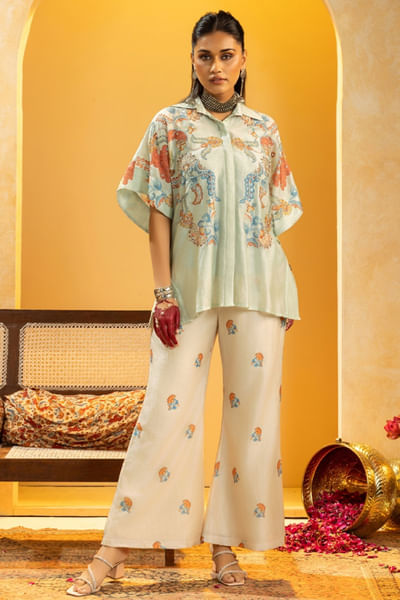 Blue printed co-ord set