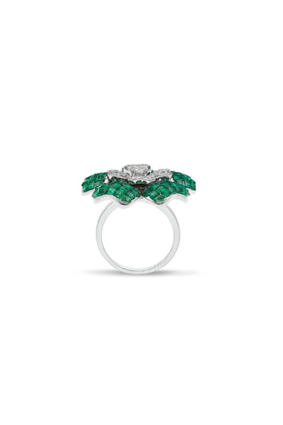 Miss Jo Green and silver embellished ring MISSAPR26D242746