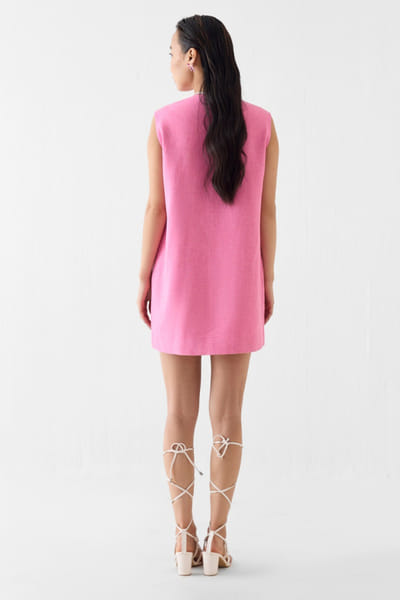 Studio Rigu Pink bead sequin and patchwork short dress STUDMAY26D144774