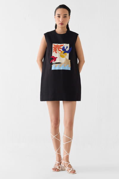 Studio Rigu Black sequin hand embroidered dress STUDMAY26D144775