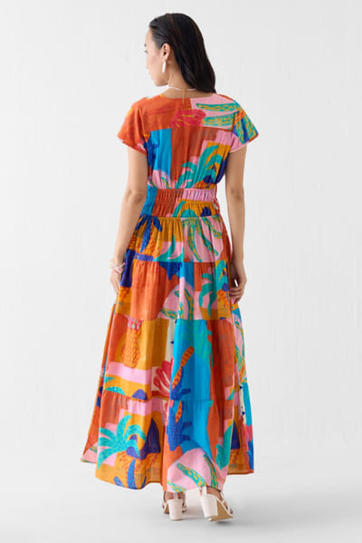 Studio Rigu Multicoloured handpainted print maxi dress STUDMAY26D144785