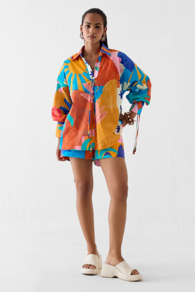 Studio Rigu Multicoloured handpainted print co-ord set STUDMAY26D144787