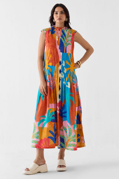 Studio Rigu Multicolour handpainted print sleeveless dress STUDMAY26D144788