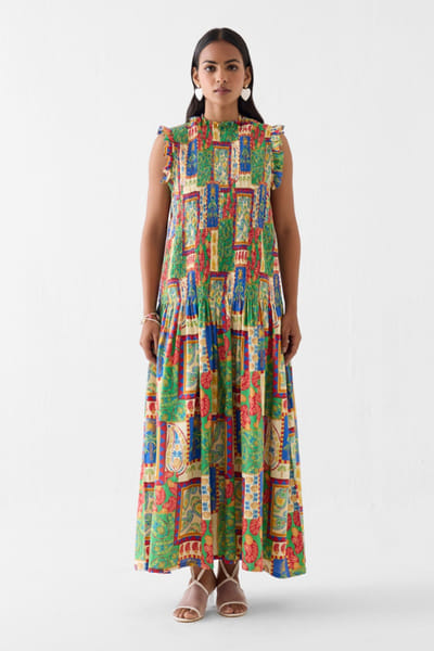 Studio Rigu Multicolour paisley patchwork print maxi dress STUDMAY26D144789
