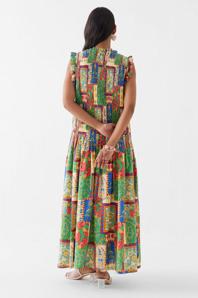 Studio Rigu Multicolour paisley patchwork print maxi dress STUDMAY26D144789
