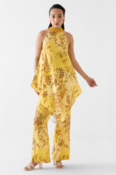 Studio Rigu Yellow paisley printed co-ord set STUDMAY26D144802