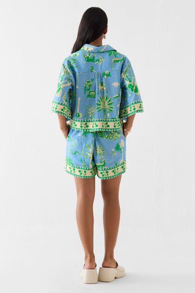 Studio Rigu Blue printed co-ord set STUDMAY26D144812