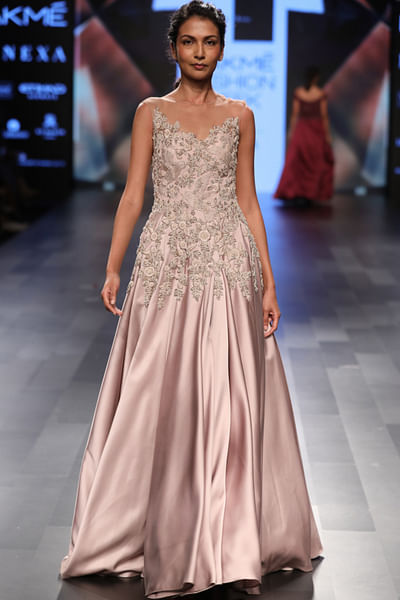 Mauve flared gown