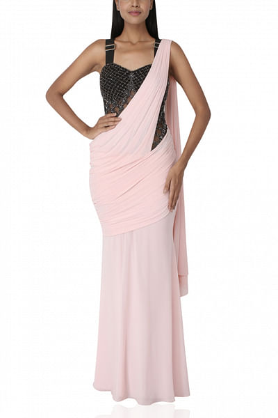 Pink sari gown