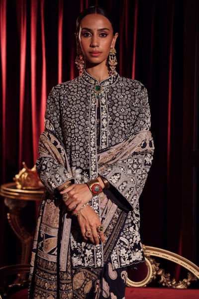Black embroidered jacket