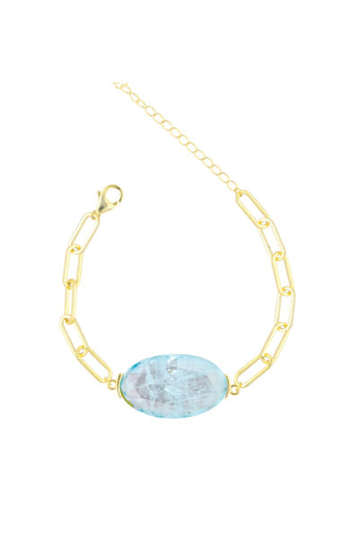 Miss Jo Sky blue stone embellished tennis bracelet MISSJUN26D147081