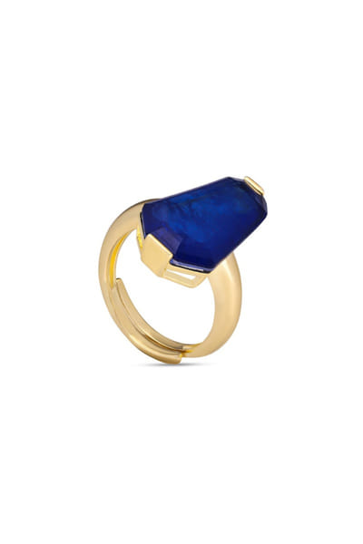 Miss Jo Dark blue stone embellished ring MISSJUN26D147091