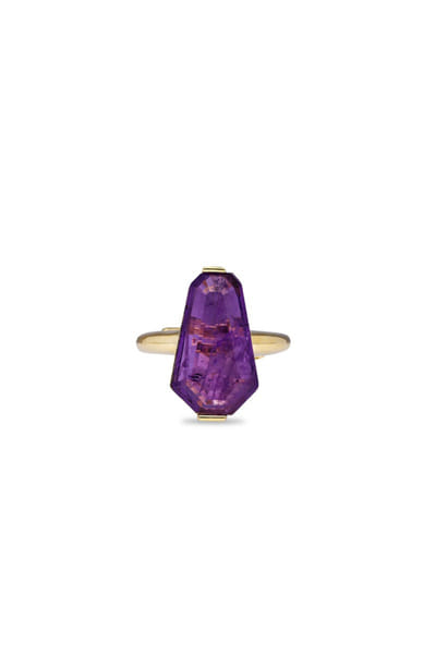 Miss Jo Dark purple stone embellished ring MISSJUN26D147089