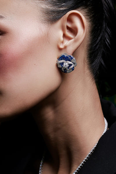 Miss Jo Blue and silver floral studs MISSAPR26D242759