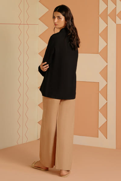 Misha Lakhani Black embroidered cotton top MISHJUN26D547773