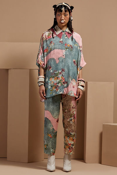 Multicolour floral printed shirt