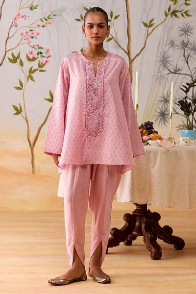 Lilac embroidered co-ords