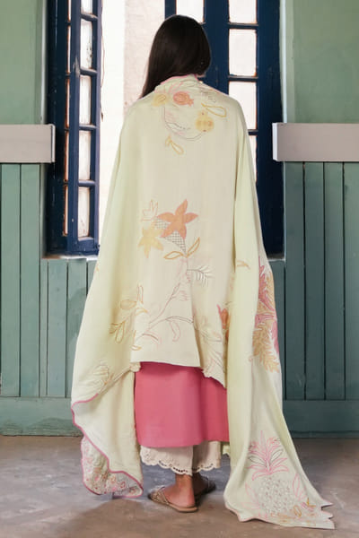 Misha Lakhani Pink embroidered cotton silk kurta set MISHJUN26D547785