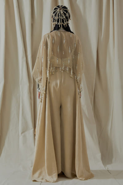 Aseem Kapoor Ecru embroidered jumpsuit ASEEMAY26D144542