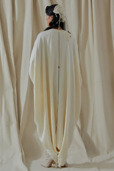 Aseem Kapoor White embroidered kaftan jumpsuit ASEEMAY26D144541