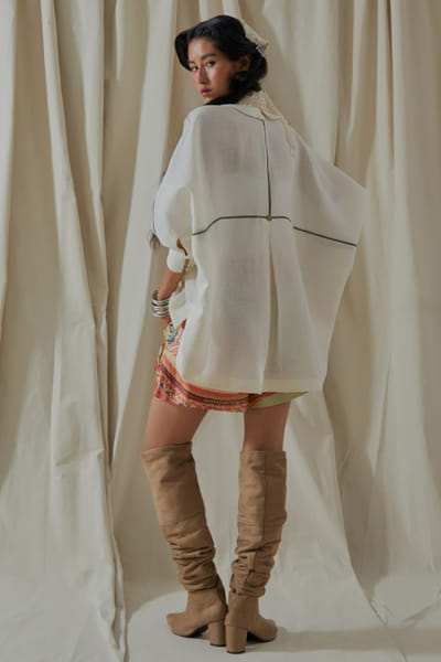 Aseem Kapoor White embroidered shirt ASEEMAY26D144529