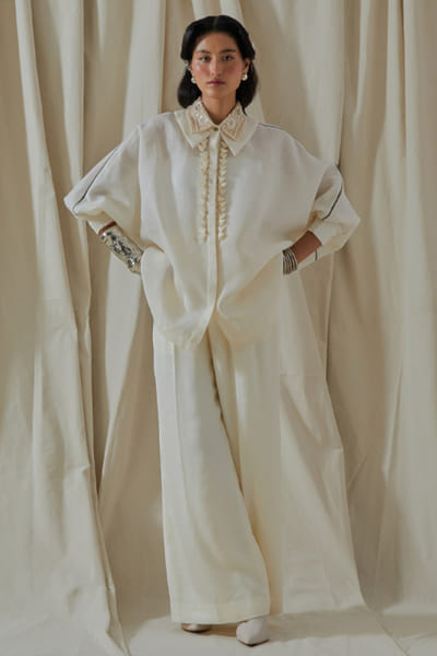 Aseem Kapoor White embroidered co-ord set ASEEMAY26D144530