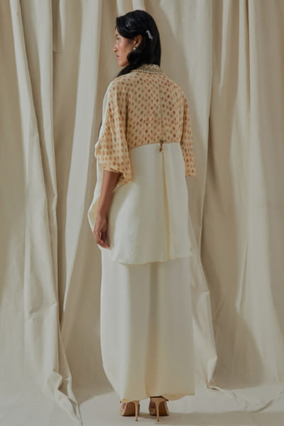 Aseem Kapoor White embroidered silk shirt ASEEMAY26D144534