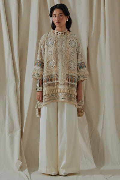 Aseem Kapoor White embroidered kurta set ASEEMAY26D144544