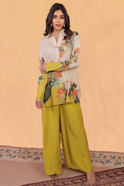 Off-white printed shirt and pant