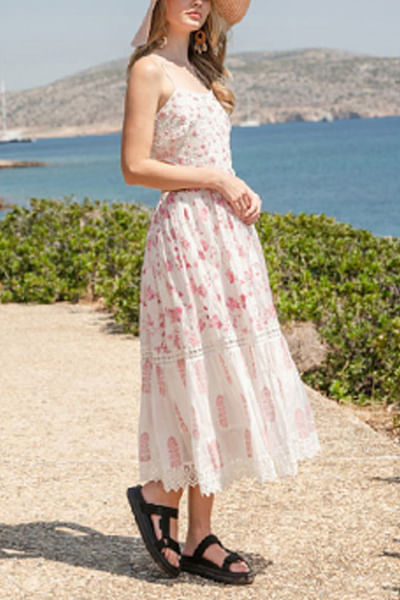 Printed tiered dress