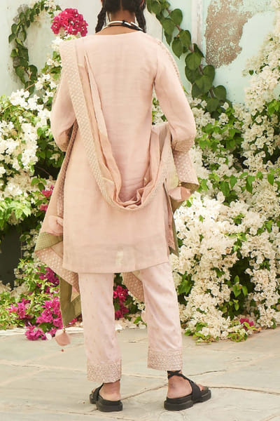 Shruti Sancheti Salmon kurta set SSHSEP2206