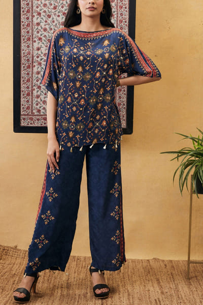 Blue printed co-ord set