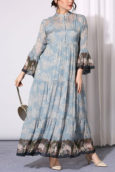 Powder blue chiffon dress