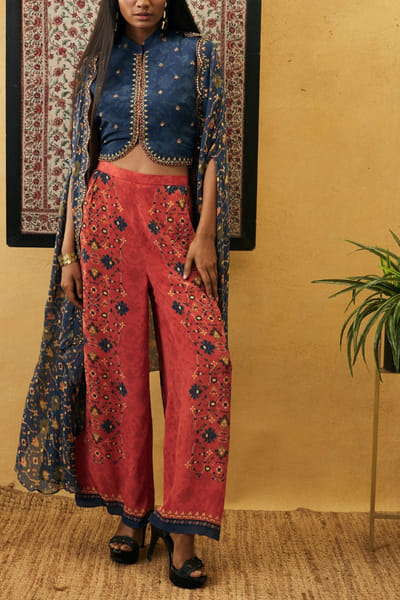 Blue printed co-ord set