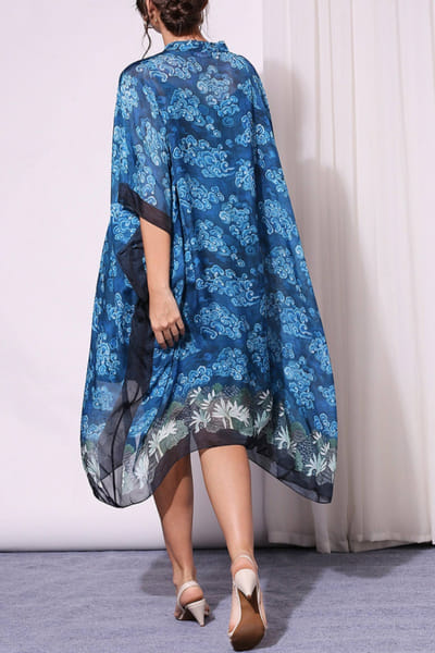 Soup by Sougat Paul Blue printed kaftan SSPOCT21003