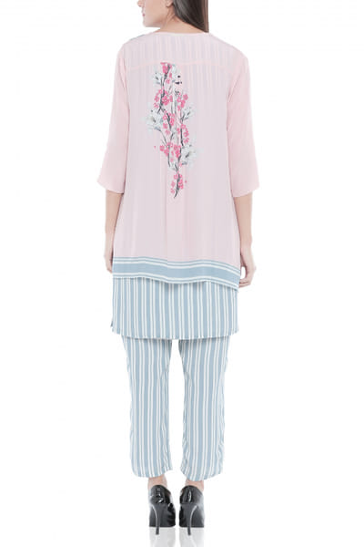 Soup by Sougat Paul Floral printed jacket and drape dress SSPSEP011