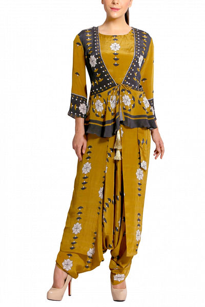 Printed jumpsuit with jacket