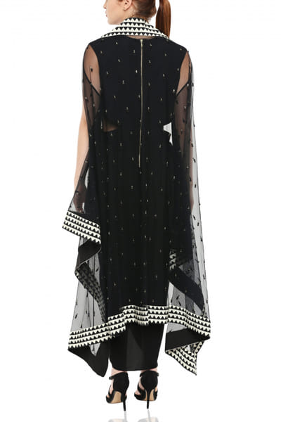 Soup by Sougat Paul Black and white dress set SSPSP2095