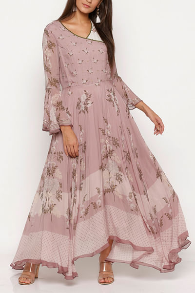 Mellow rose printed dress