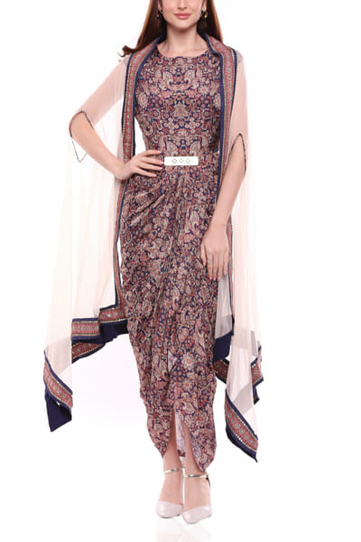 Soup by Sougat Paul Off white dress and cape SSPSP2926