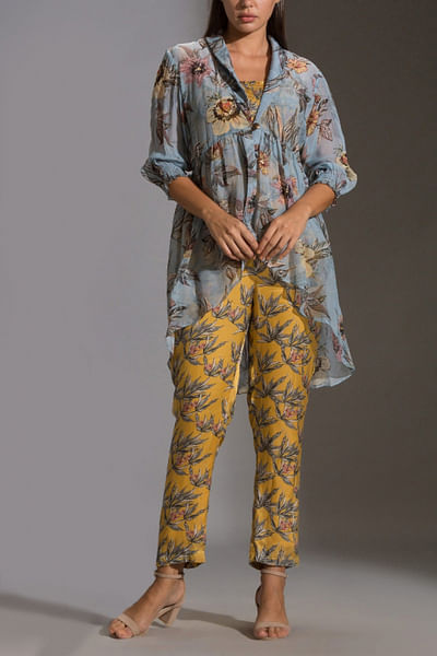 Lemon yellow jumpsuit set