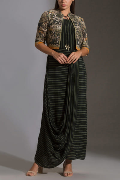 Printed dress and jacket