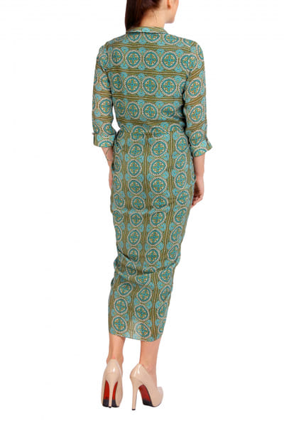 Soup by Sougat Paul Printed draped dress SSPSP967