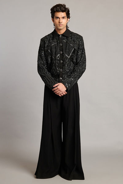 Black embroidered jacket