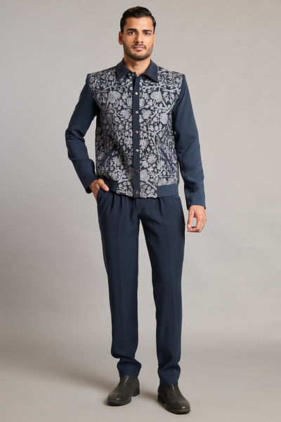 Slate microfibre korean pants