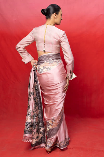 Ekaya Pink handwoven banarasi sari EKAYJUL26D148953