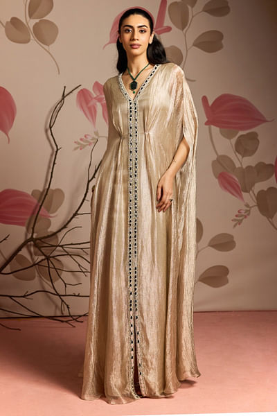 Gold embellished kaftan