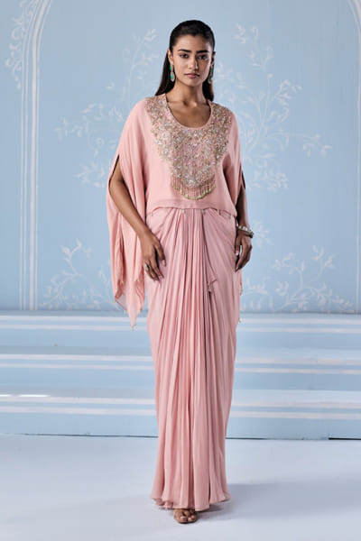 Seema Thukral Dusty pink aari hand embroidered skirt set SEEMJUN26D147794