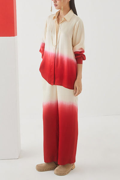 Leheriya tie & dye shirt and trousers